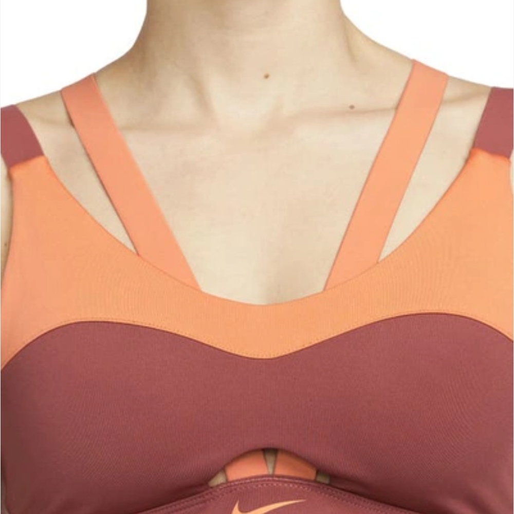Nike Women's Pink and Orange Sports Bra - Picture 5 of 5